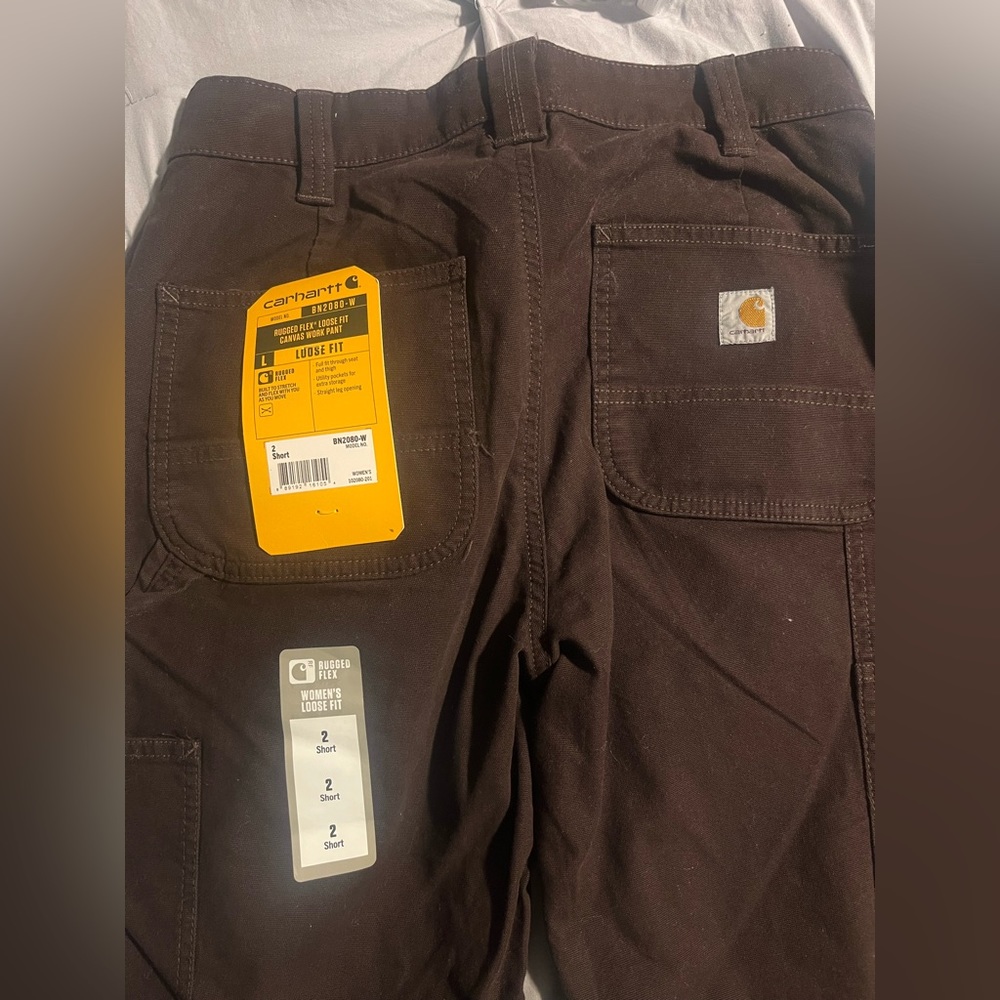 New carhartt pants womens short size 2 never worn